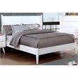 Allora Mid-Century Solid Wood/Wood Veneer/MDF Queen Platform Bed in White