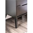 Allora 2-Drawer Mid-Century Solid Wood/Wood Veneer/MDF Nightstand in Black