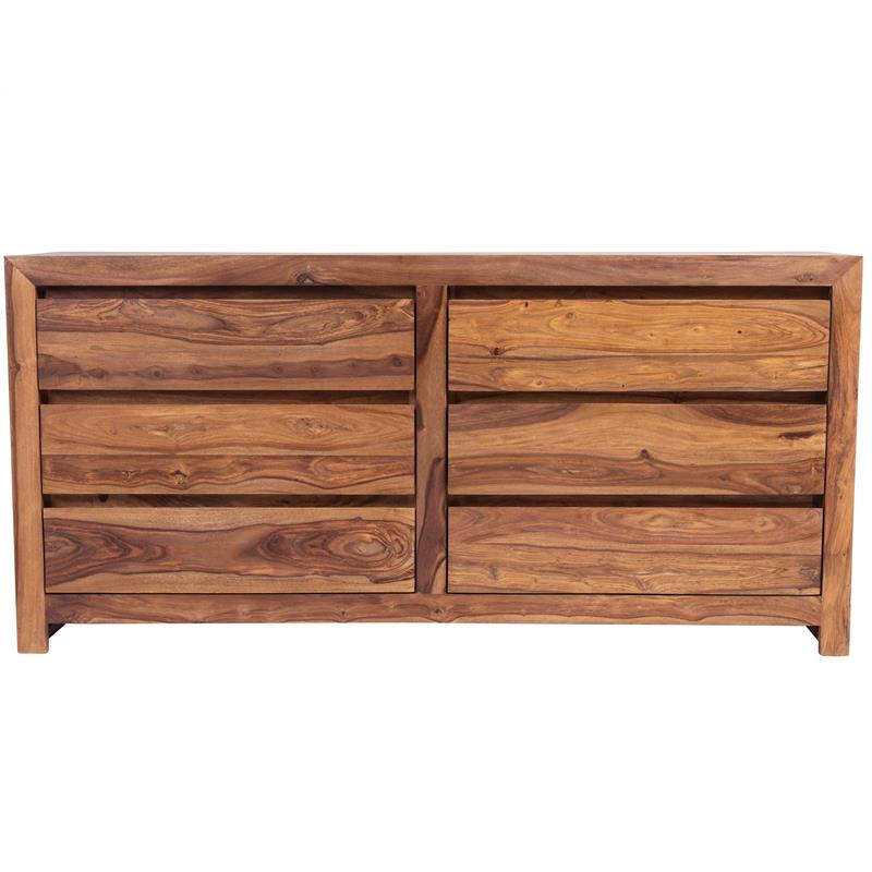 Allora Mid-Century Modern Wood Bedroom Dresser in Natural
