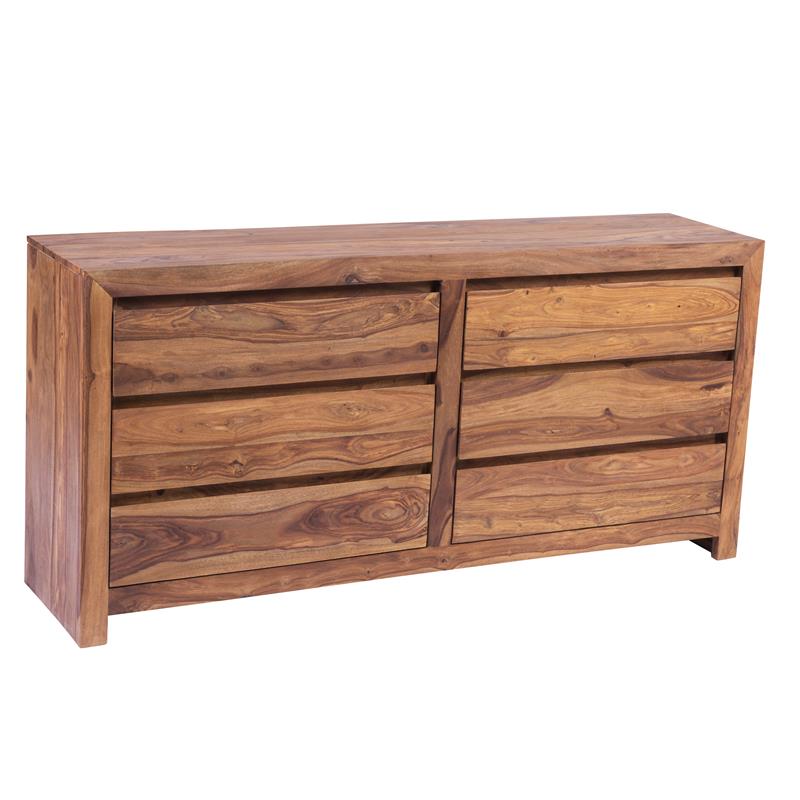 Allora Mid-Century Modern Wood Bedroom Dresser in Natural