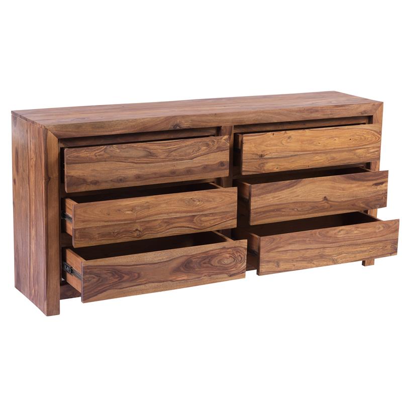 Allora Mid-Century Modern Wood Bedroom Dresser in Natural