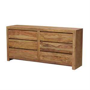 Allora Mid-Century Modern Wood Bedroom Dresser in Natural