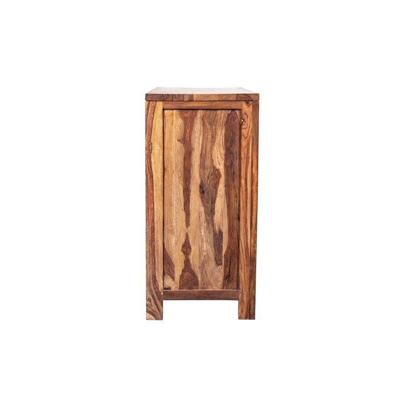 Allora Mid-Century Modern 2 Drawer 2 Door Sideboard in Natural Brown