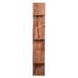 Allora Modern 6-Shelf Stacked Wood Bookcase in Natural Brown