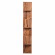 Allora Modern 6-Shelf Stacked Wood Bookcase in Natural Brown