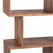 Allora Modern 4 Shelf Stacked Wood Bookcase in Natural Brown