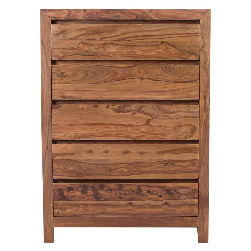 Allora Mid-Century Modern Wood Bedroom Chest in Brown