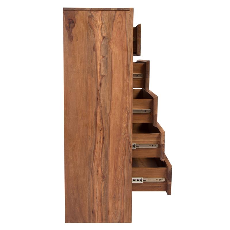 Allora Mid-Century Modern Wood Bedroom Chest in Brown