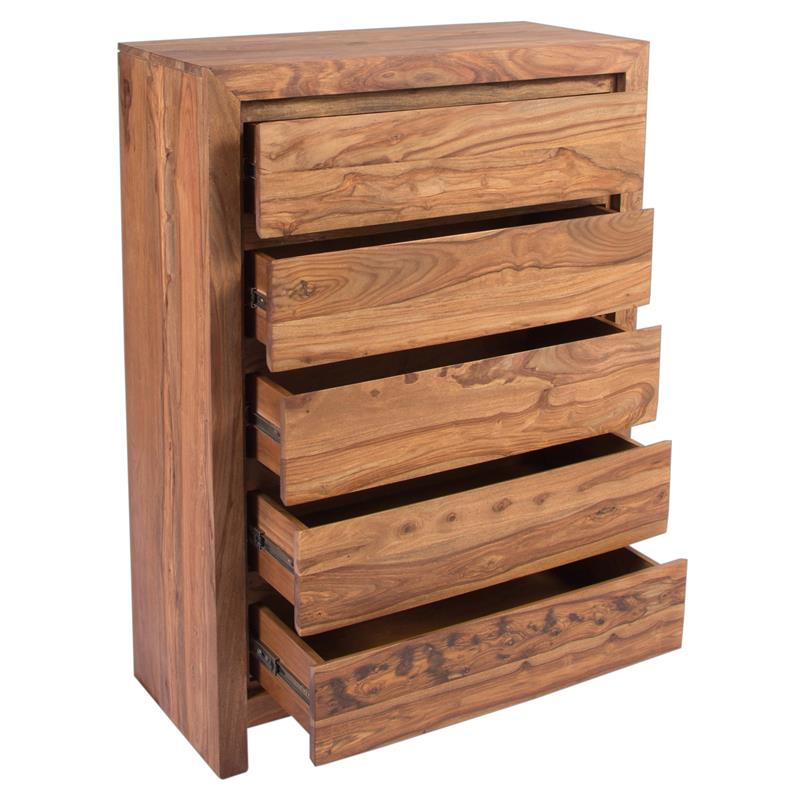 Allora Mid-Century Modern Wood Bedroom Chest in Brown