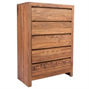 allora mid-century modern wood bedroom chest in brown