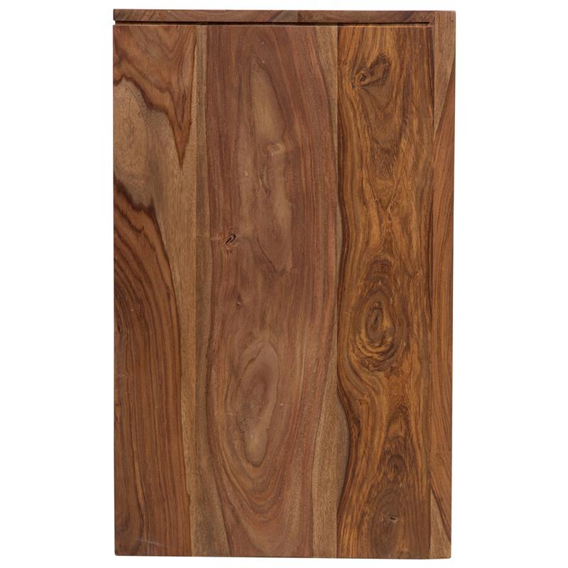 Allora Mid-Century Modern Sheesham Wood 2 Drawer Nightstand in Brown