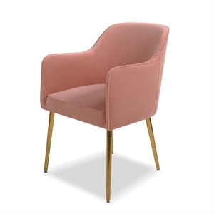 Allora Mid-Century Modern Accent Desk Chair in Blush Pink