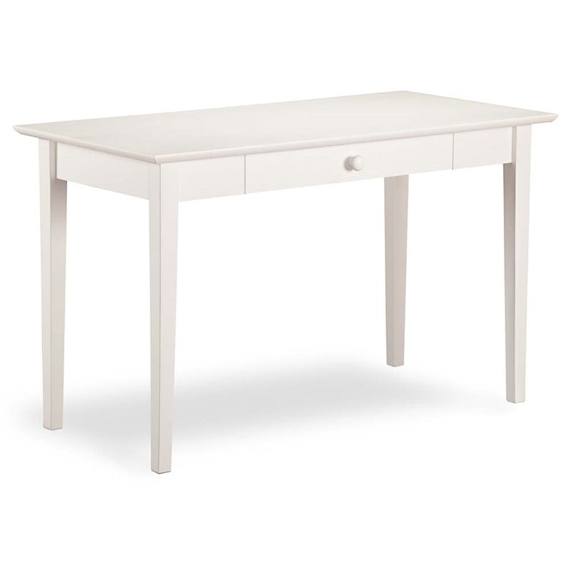 Allora 1 Drawer 48" Solid Wood Writing Desk in White Cymax Business