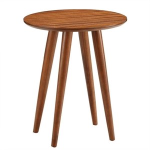 allora contemporary wooden side table in rich walnut