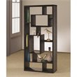 Allora Contemporary Asymmetrical Cube Bookcase Black Finish