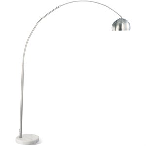 allora contemporary arched floor lamp in chrome