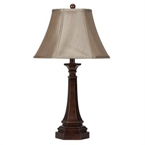 allora table lamp in bronze and beige