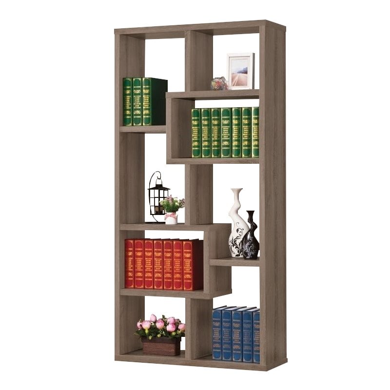 Allora Casual Bookcase in Weathered Gray
