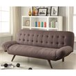 Allora Tufted Sleeper Sofa with Cone Legs in Brown
