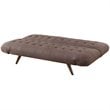 Allora Tufted Sleeper Sofa with Cone Legs in Brown