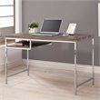 Allora Writing Desk in Weathered Gray and Chrome