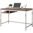Allora Writing Desk in Weathered Gray and Chrome
