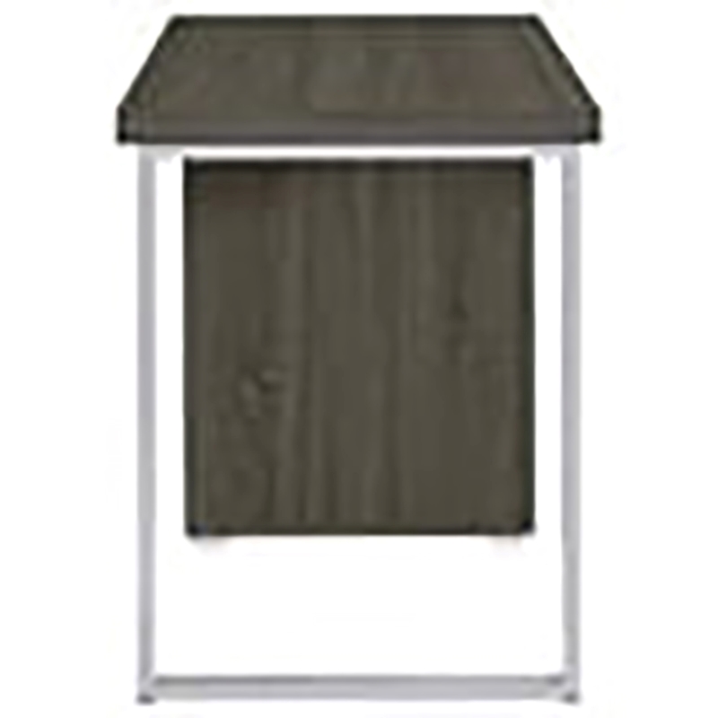 Allora 3-Drawer Contemporary Wood Office Desk in Weathered Gray/Silver