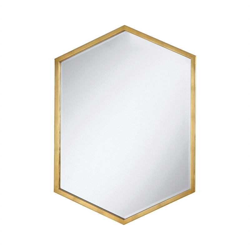 Allora Hexagonal Decorative Mirror in Gold