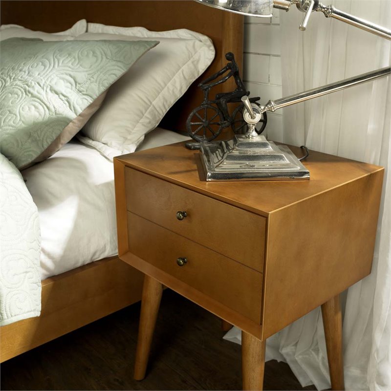 Allora 1 Drawer Nightstand in Acorn