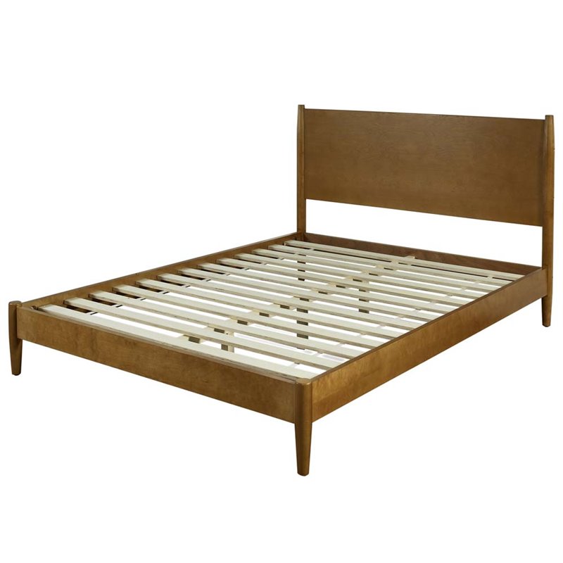 Allora Queen Panel Platform Bed in Acorn