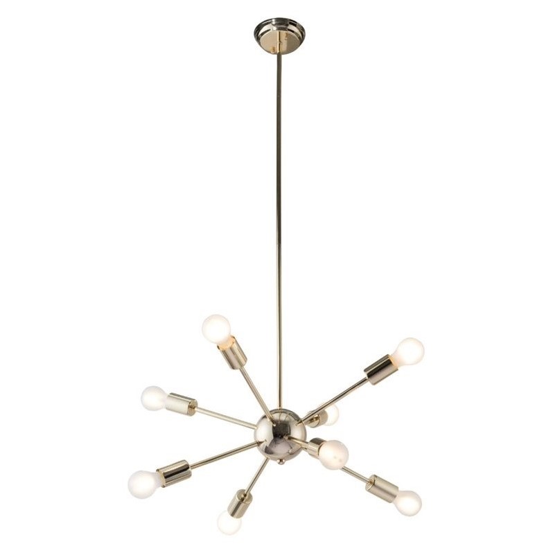 Allora Electroplated Steel Frame Ceiling Lamp in Gold