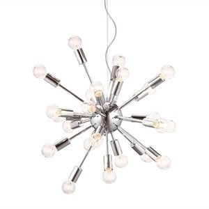Allora Plated Steel Metal Ceiling Lamp in Chrome Finish