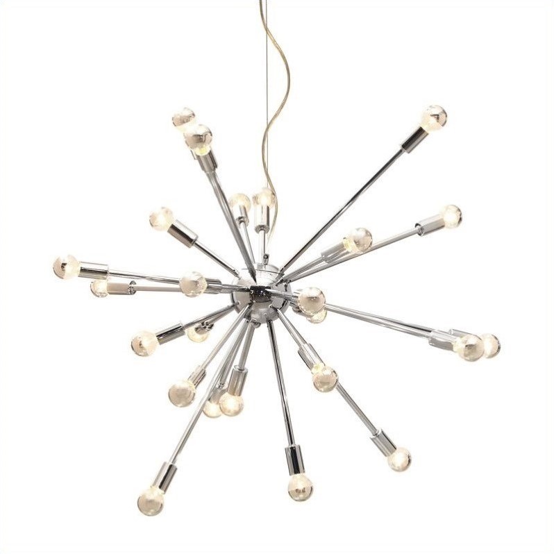 Allora Modern Plated Steel Metal Ceiling Lamp in Chrome