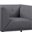 Allora Modern Fabric Chair with Wood Legs in Dark Gray/Walnut