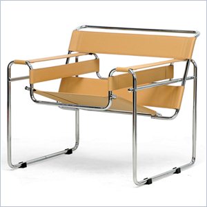 allora bonded leather and steel frame accent chair