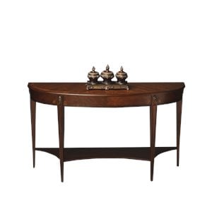 Allora Solid Rubber Wood Console Table in Cherry/Nutmeg