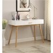 Allora 1-Drawer Rectangular Wood Home Office Desk in White