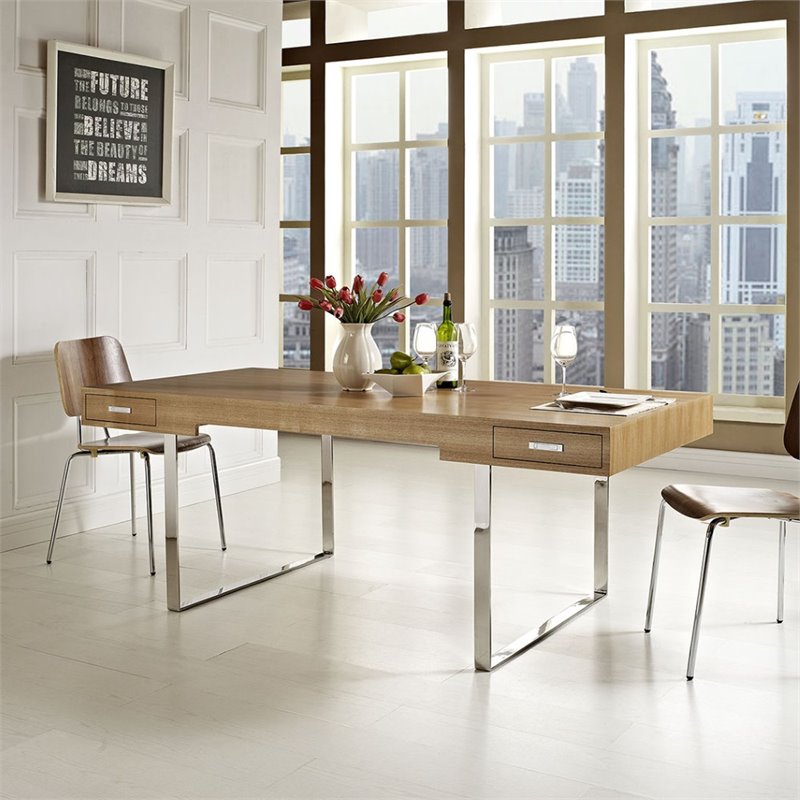Allora Modern Office Desk in Natural