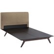Allora Queen Panel Bed in Cappuccino and Latte