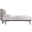 Allora Upholstered Queen Panel Bed in Black and Gray