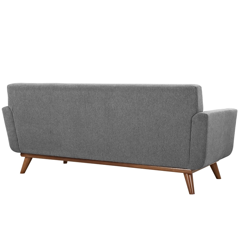 Allora Mid Century Modern Tufted Loveseat in Expectation Gray