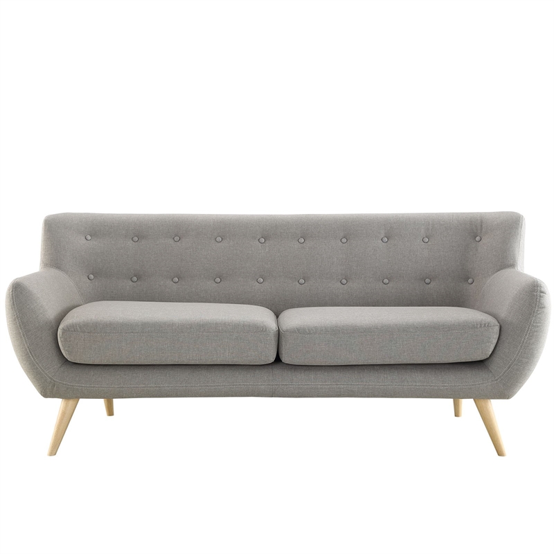 Allora Fabric Sofa in Light Gray