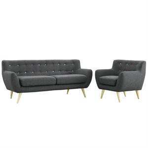 allora 2 piece modern sofa set