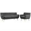 Allora 2 Piece Sofa Set in Gray