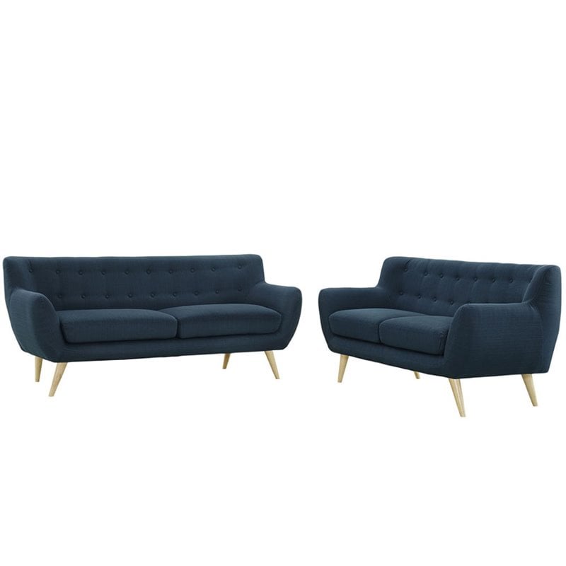 Allora 2 Piece Sofa Set in Azure