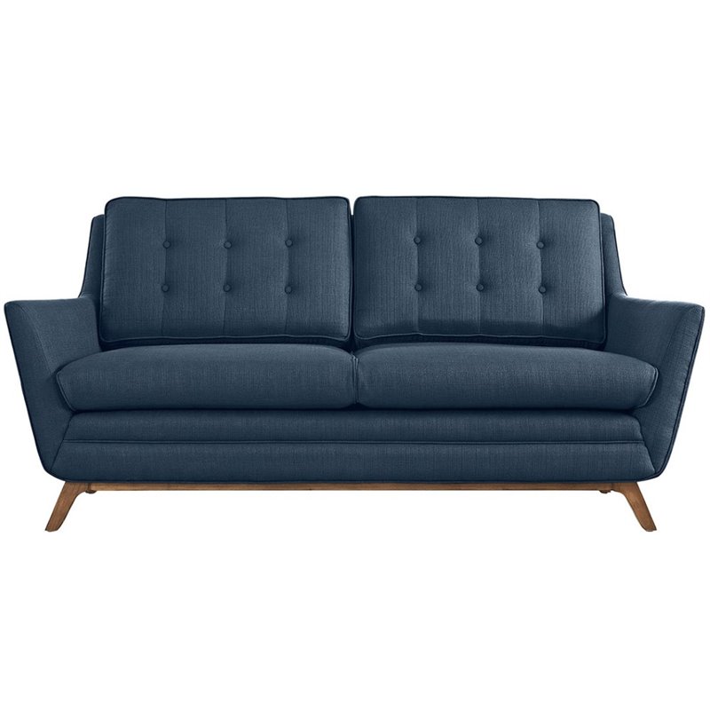 Allora Fabric Loveseat in Azure