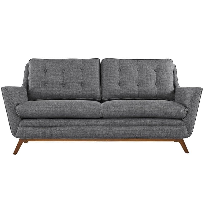 Allora Fabric Loveseat in Gray