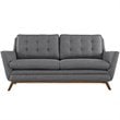 Allora Fabric Loveseat in Gray