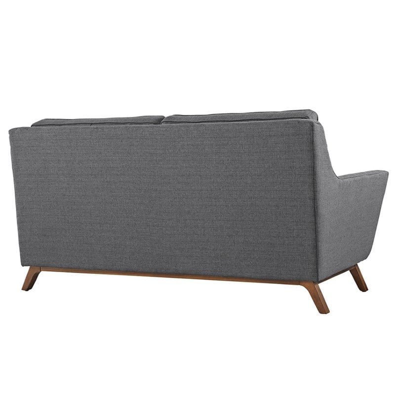 Allora Fabric Loveseat in Gray