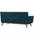 Allora Tufted Left Arm Loveseat in Azure and Cherry